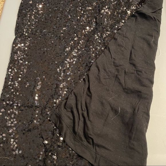 A.N.A Women’s Black Sequin Tank Top Petite Medium - Picture 4 of 4